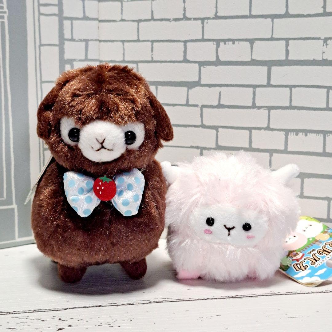 ベビーアルパカ　ぬいぐるみキーチャーム　2点セット アニマルキーチェーン アルパカ 2点セット アミューズメント